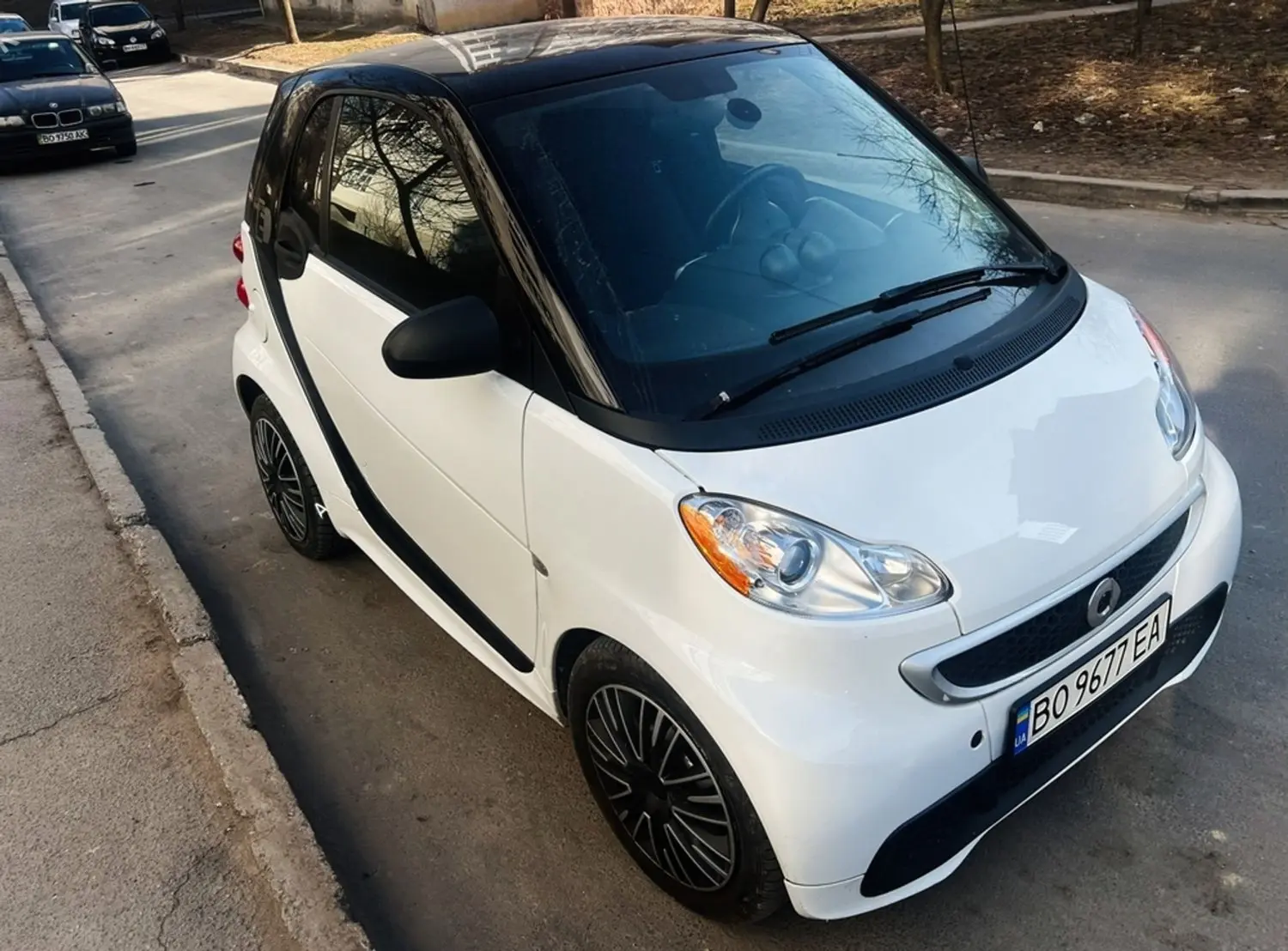 Small two-door Smart Car during Smart Car maintenance and repair service in Fort Worth, TX at Tim’s German Auto with advanced diagnostics and repair expertise